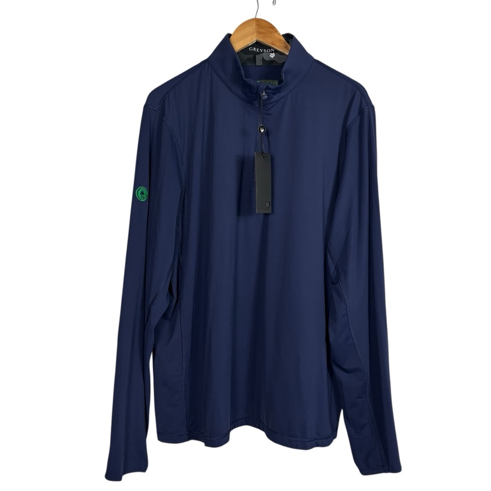 Greyson Men's 1/4 Zip Long Sleeve Pullover Maltese Blue Golf Sweater Size XL NWT